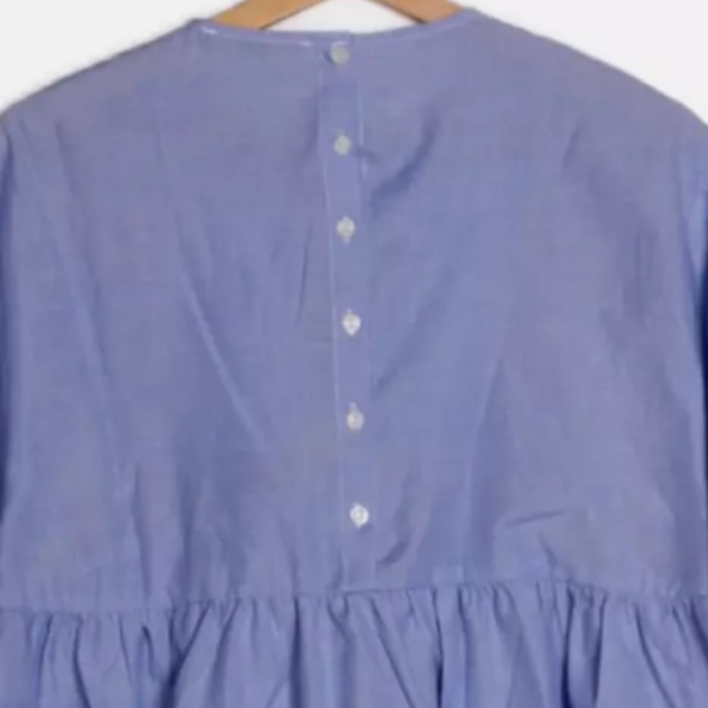 ZARA PUFF SLEEVE EMBROIDERED TOP NEVER WORN - Picture 9 of 10